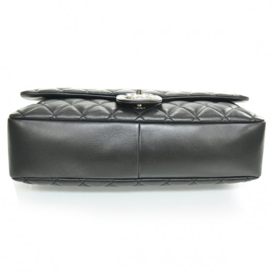 Lambskin Jumbo Coco Rain Flap Black