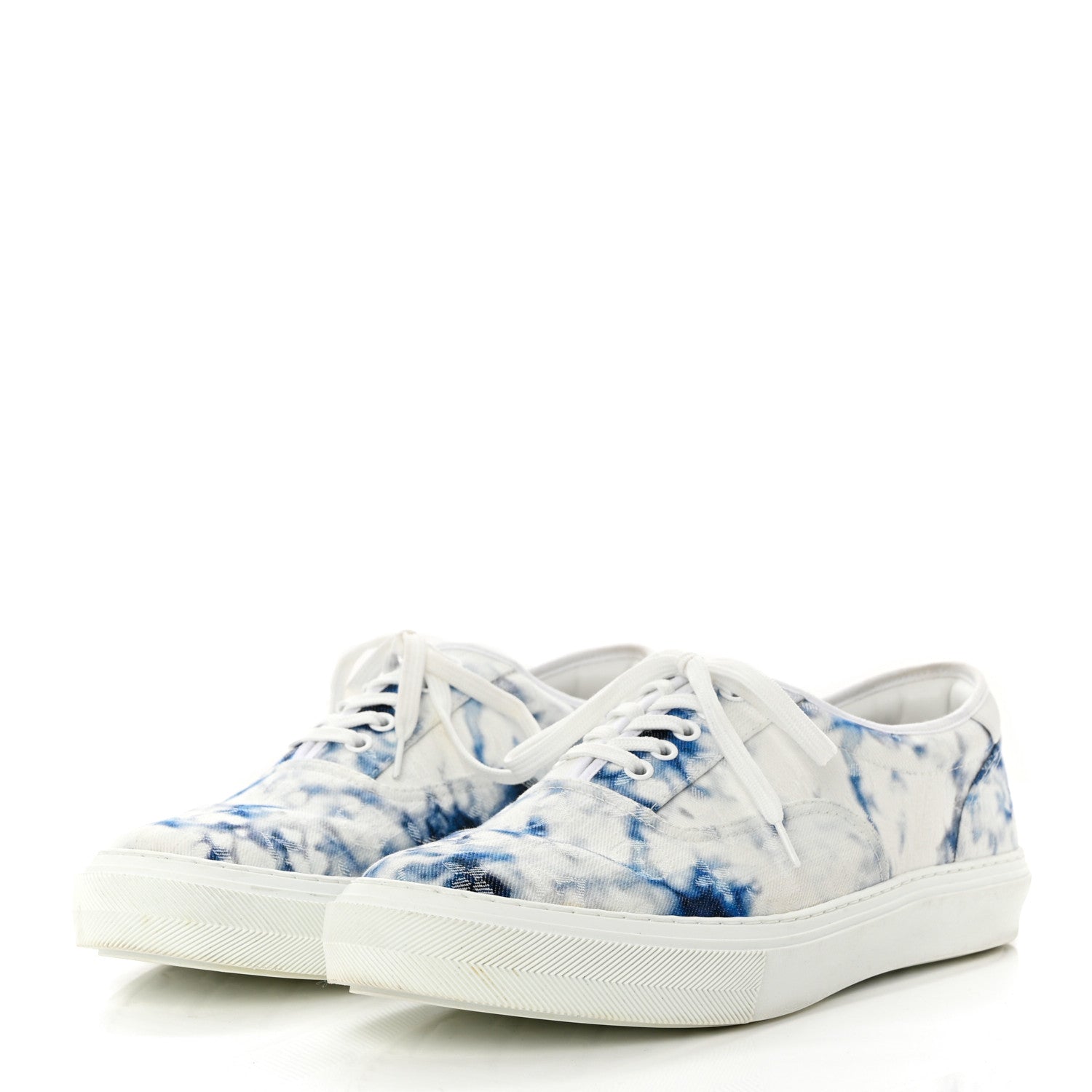 Louis Vuitton Denim Monogram Mens Trocadero Tie Dye Sneakers 10.5 Marine 3 of 8
