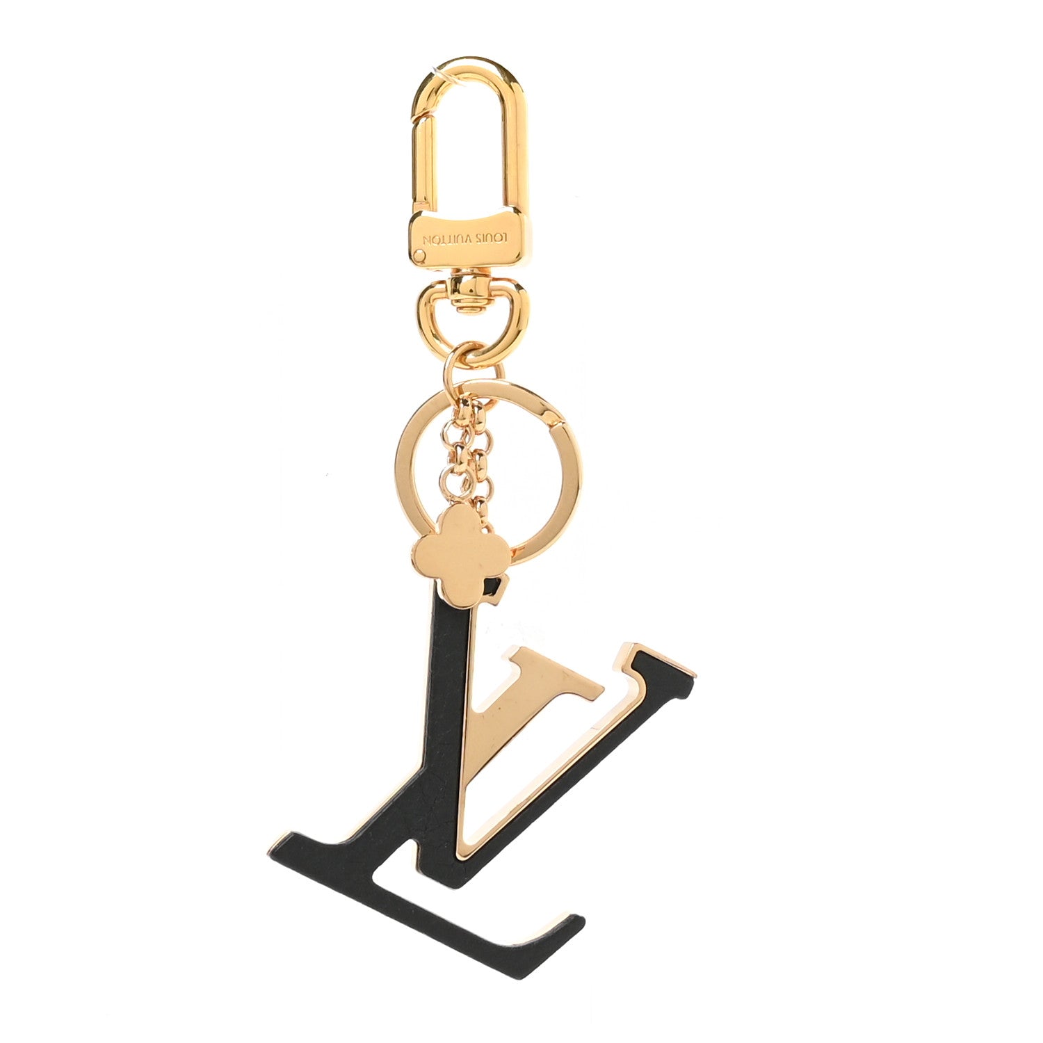 Louis Vuitton Metal Taurillon LV Capucines Bag Charm Key Holder Black 1 of 4