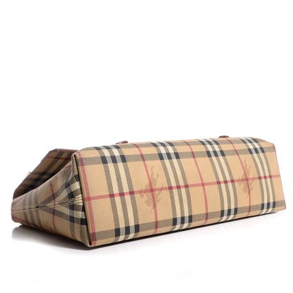 Burberry Haymarket Check Shoulder Flap Bag Brown 4 of 7