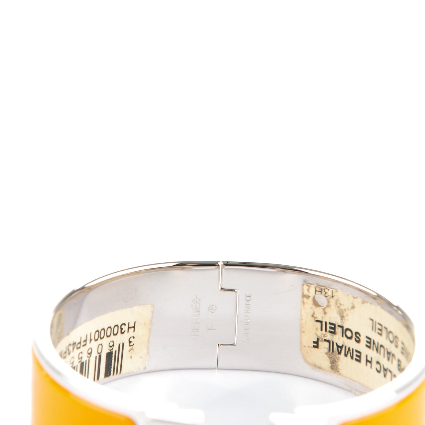 Enamel Wide Clic Clac H Bracelet PM Jaune Soleil