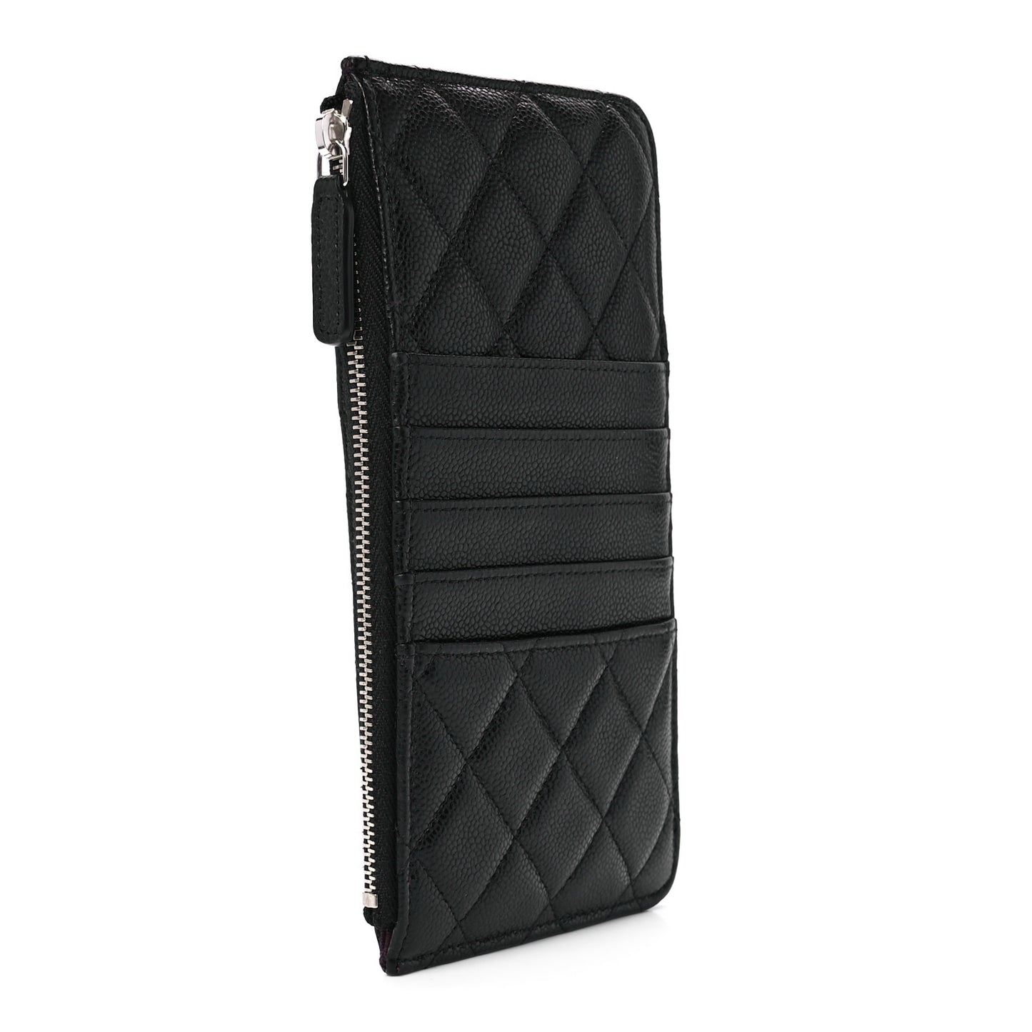 Caviar Quilted Classic iPhone Pouch Black