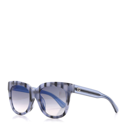 Gucci Acetate Square Frame Sunglasses GG3756/F/S Blue 1 of 8