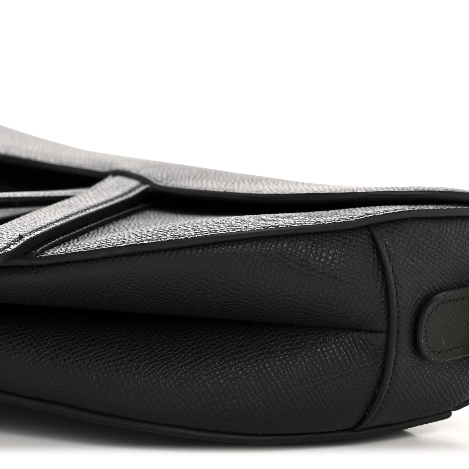 Christian Dior Grained Calfskin Saddle Bag Black 9 of 13