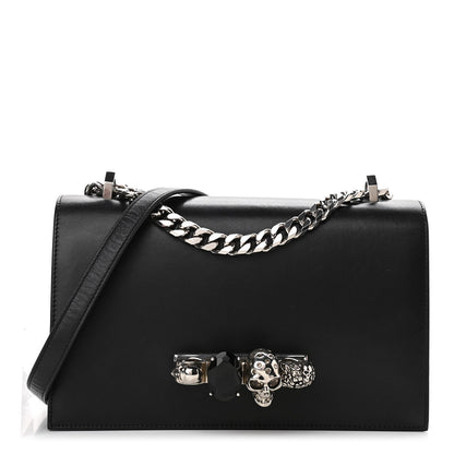 Alexander McQueen Calfskin Knuckle Shoulder Bag Black 1 of 11