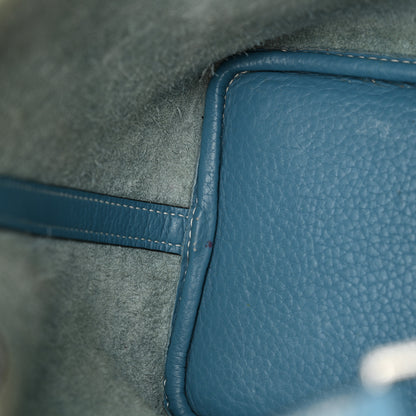 Hermes Taurillon Clemence Picotin Lock 18 PM Blue Jean 11 of 13