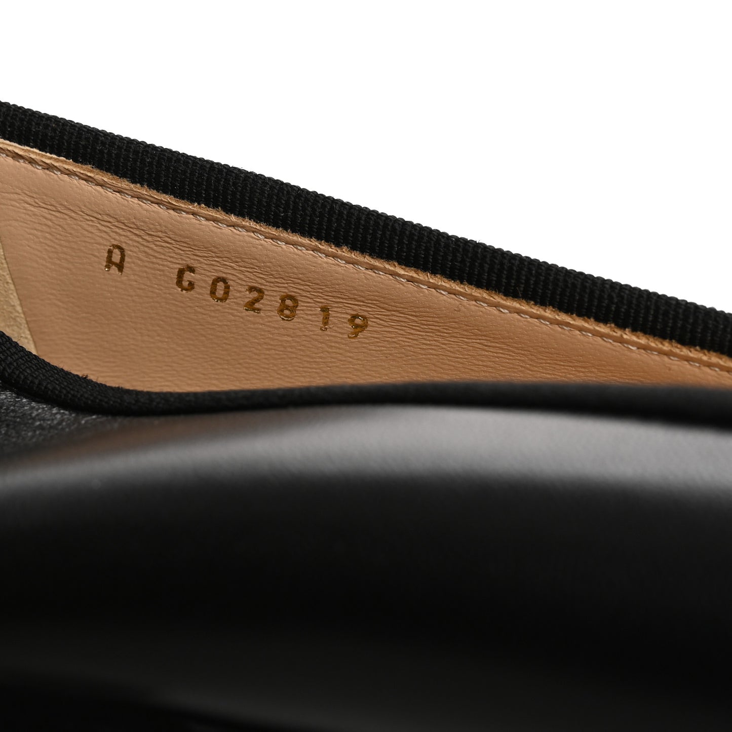 Lambskin Patent Cap Toe Ballerina Flats 39.5 Black