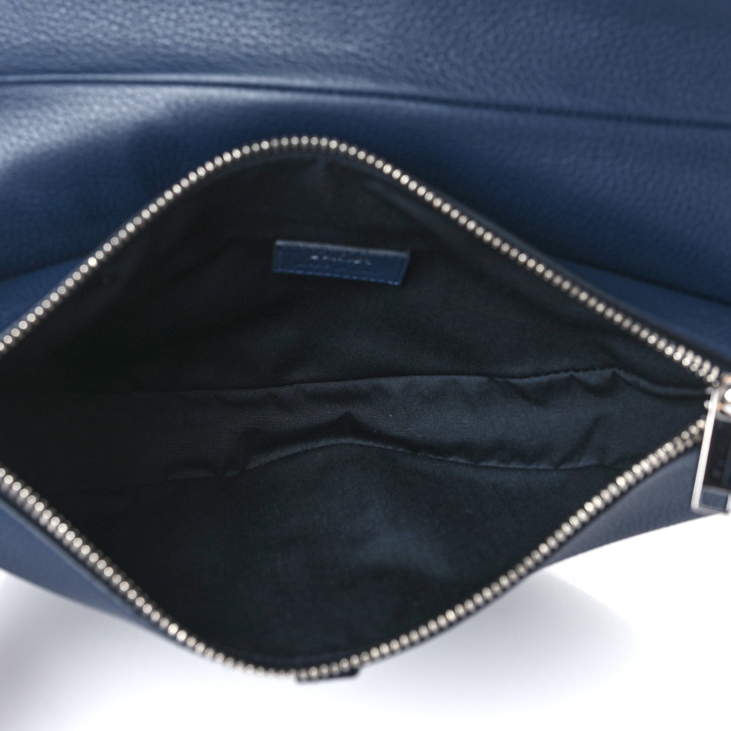 Christian Dior X SHAWN STUSSY Grained Calfskin Ox Head Saddle Bag Navy Blue 5 of 8