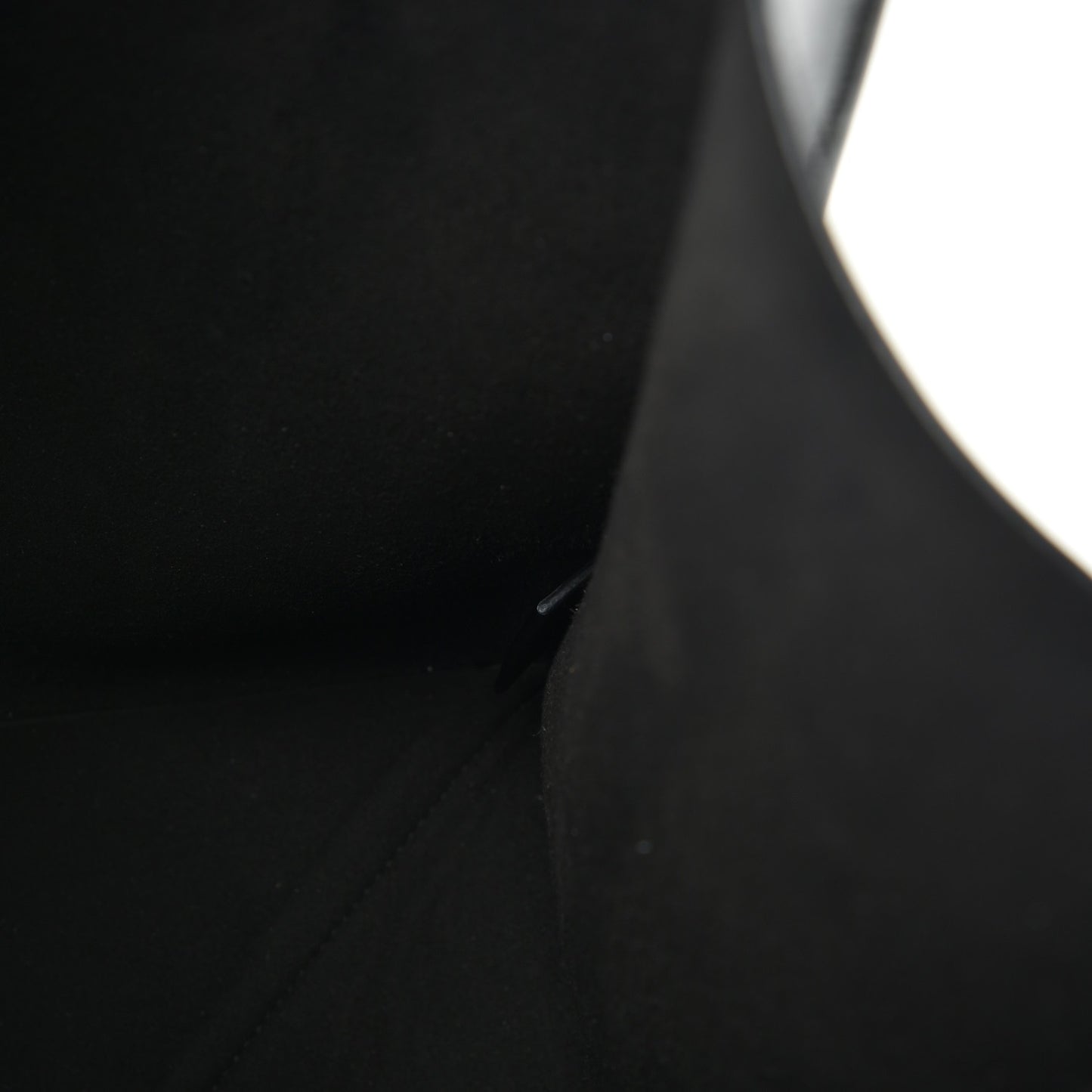Calfskin Logo Debossed Medium Shopper Tote Black