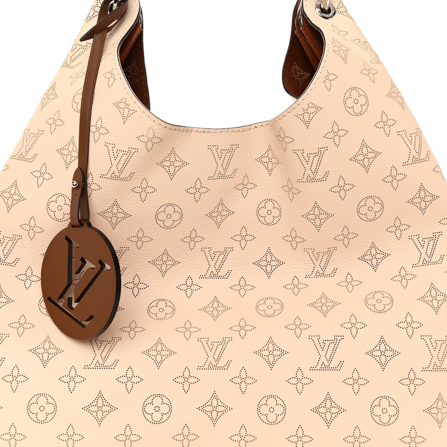 Louis Vuitton LOUIS VUITTON Mahina Carmel Hobo Creme 7 of 9