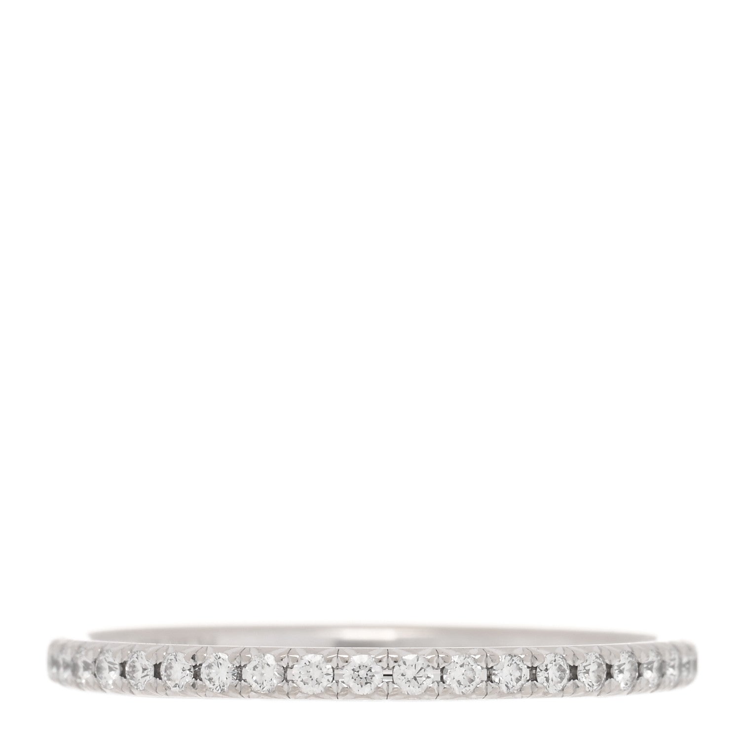 Tiffany 18K White Gold Diamond .34ctw Soleste Full Eternity Band Ring 50 5.5 1 of 4