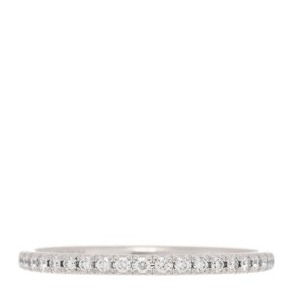 Tiffany 18K White Gold Diamond .34ctw Soleste Full Eternity Band Ring 50 5.5 1 of 4