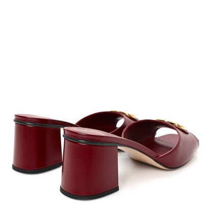 Valentino Garavani Calfskin VLogo 45mm Slide Sandals 38 Brick 5 of 9