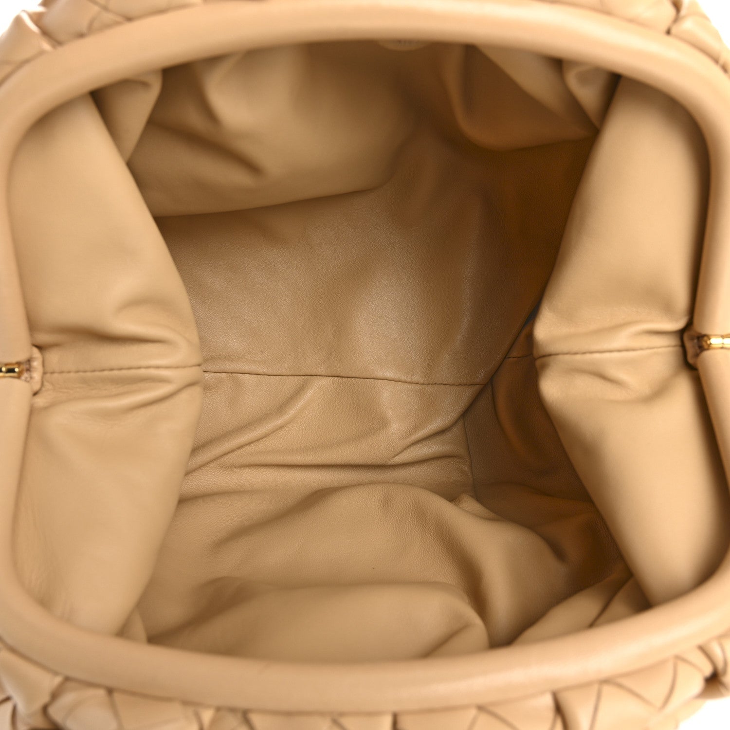Bottega Veneta Nappa Maxi Intrecciato The Pouch Oversized Clutch Almond 5 of 11