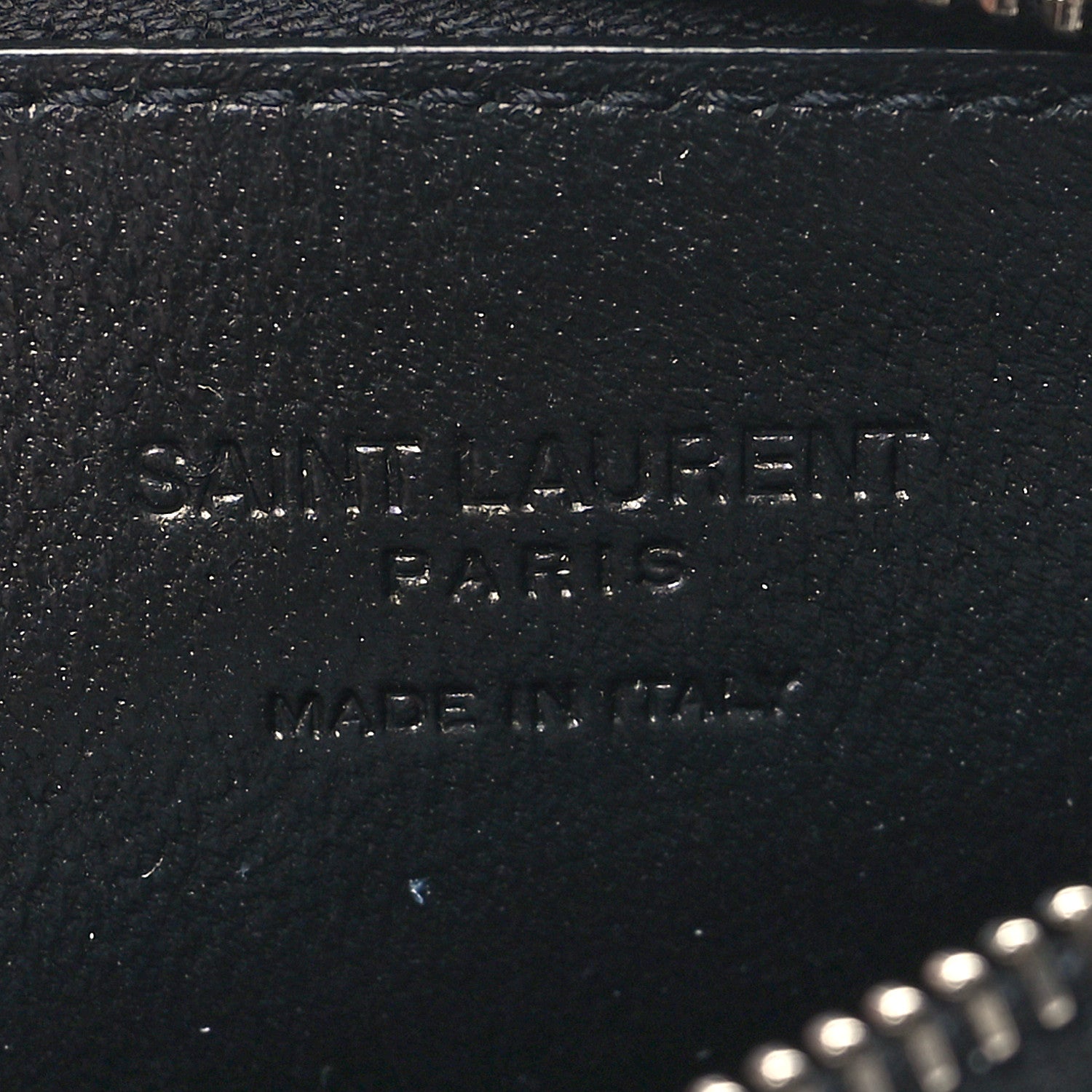 Saint Laurent Calfskin Crocodile Embossed 5 Fragments Zip Pouch Card Holder 6 of 7