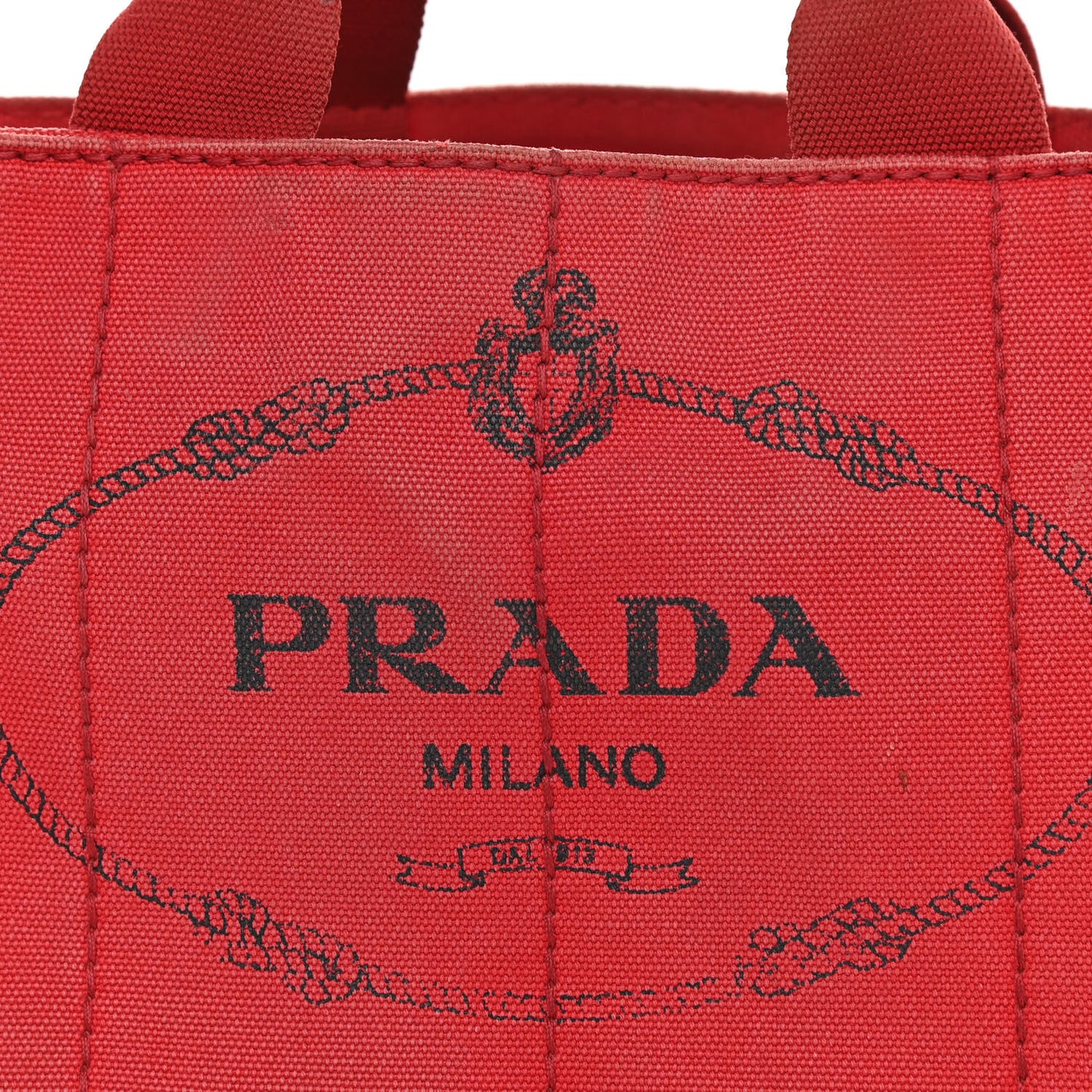 Canapa Small Logo Tote Rosso