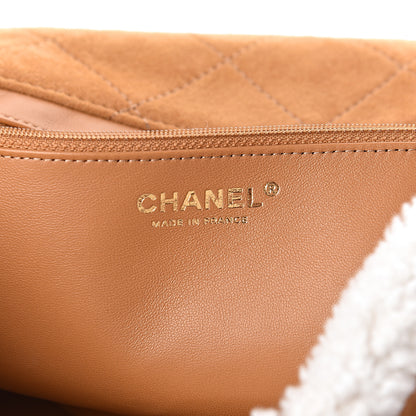 Chanel Shearling Lambskin Quilted Coco Neige Single Flap Beige 6 of 11