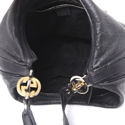 Gucci Guccissima Large GG Twins Hobo Black 4 of 11