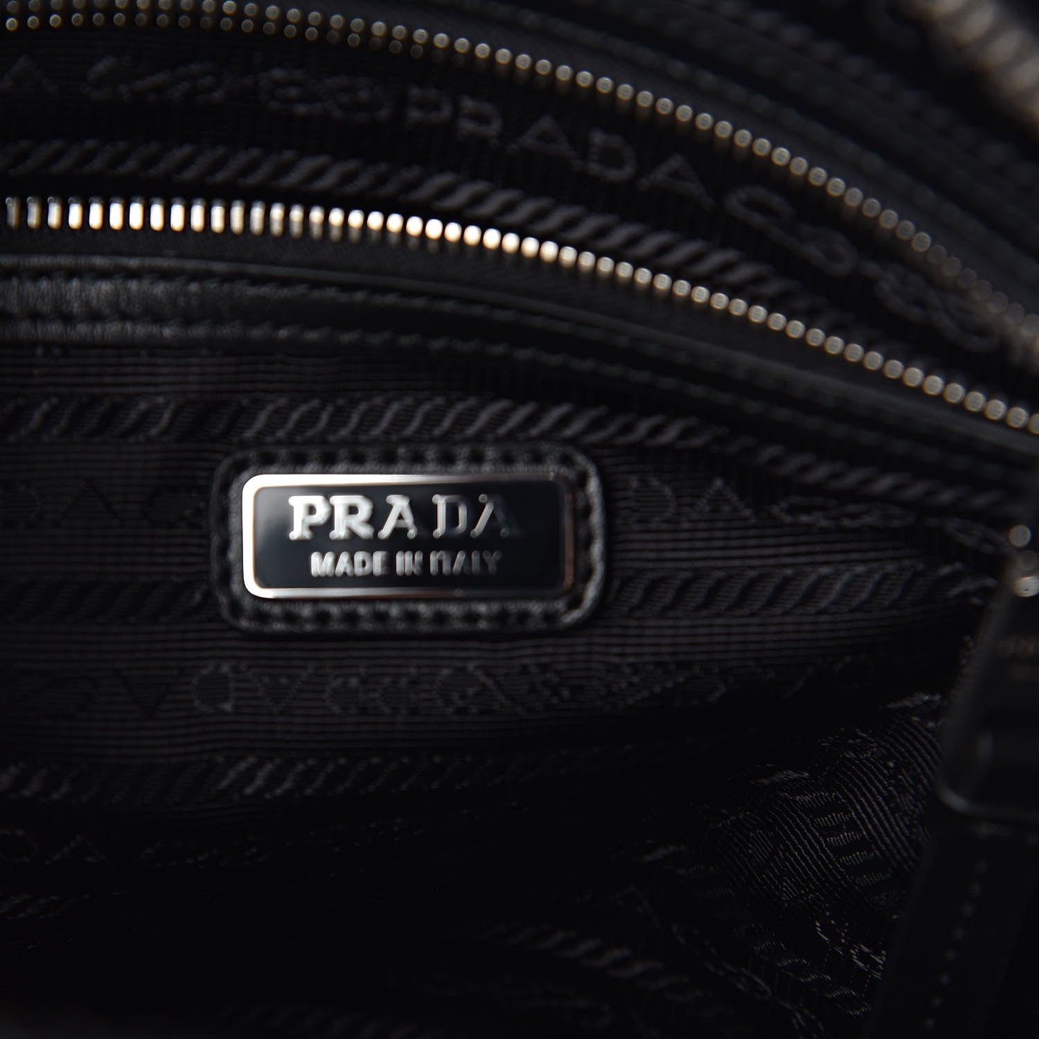 Prada Soft Calfskin Diagramme Day Backpack Black 6 of 9