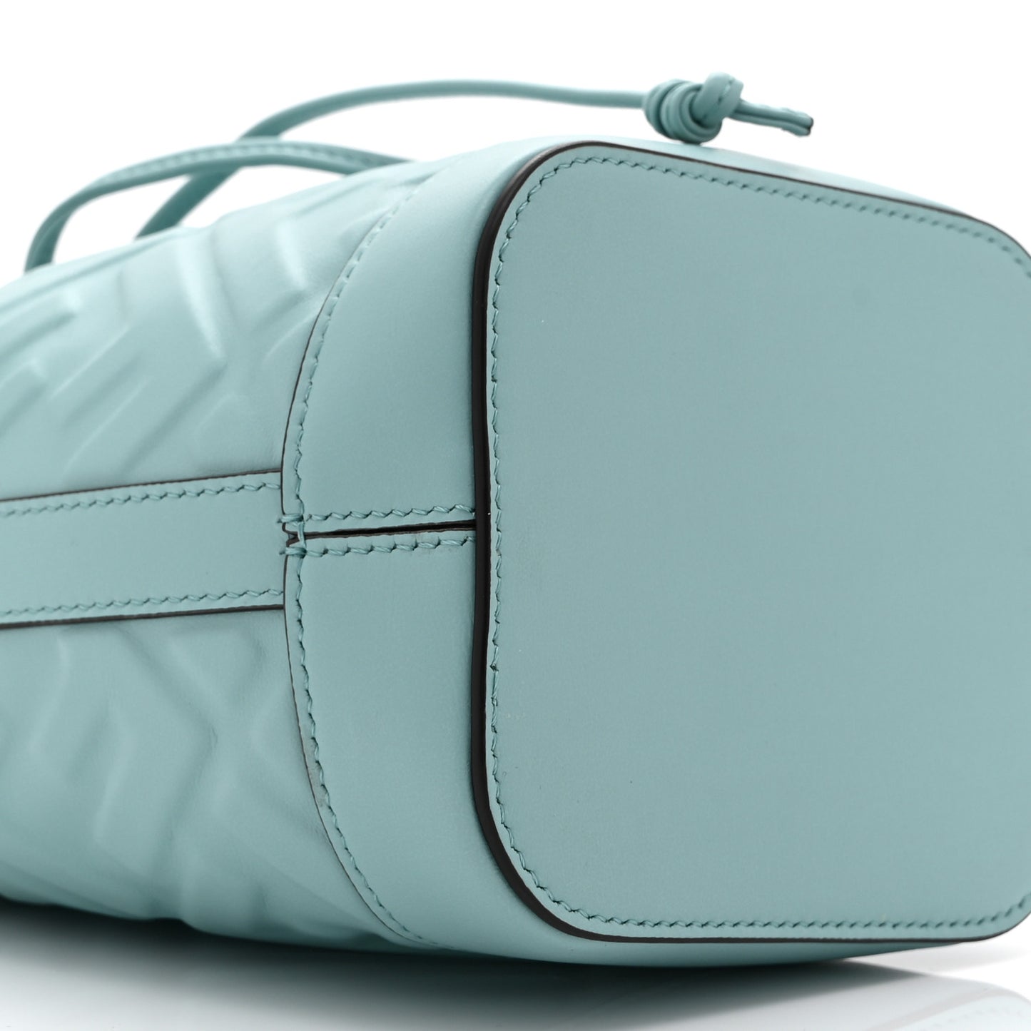 Vitello Liberty F is Fendi FF 1974 Embossed Mini Mon Tresor Bucket Bag Light Blue