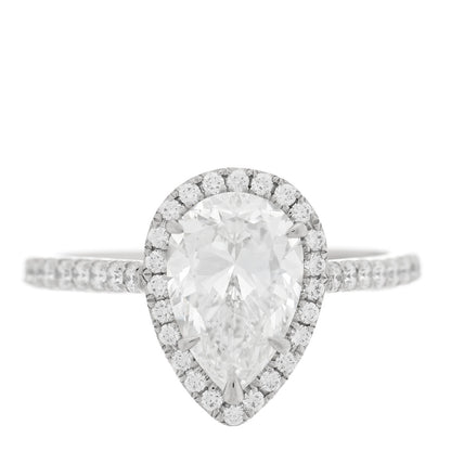Tiffany Platinum Diamond 1.50ct Soleste Pear Cut Ring 52 6 1 of 5