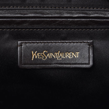 Saint Laurent Nubuck Croc Embossed Oversized Muse Beige 6 of 12
