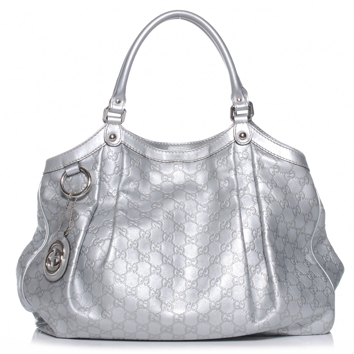 Guccissima Large Sukey Silver