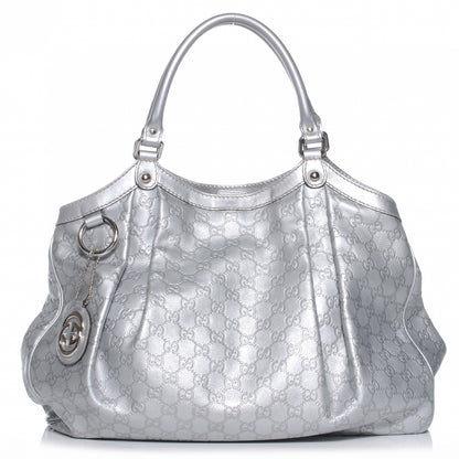 Gucci Guccissima Large Sukey Silver 1 of 7