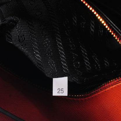 Prada Saffiano Small Soft Tote Papaya 7 of 9