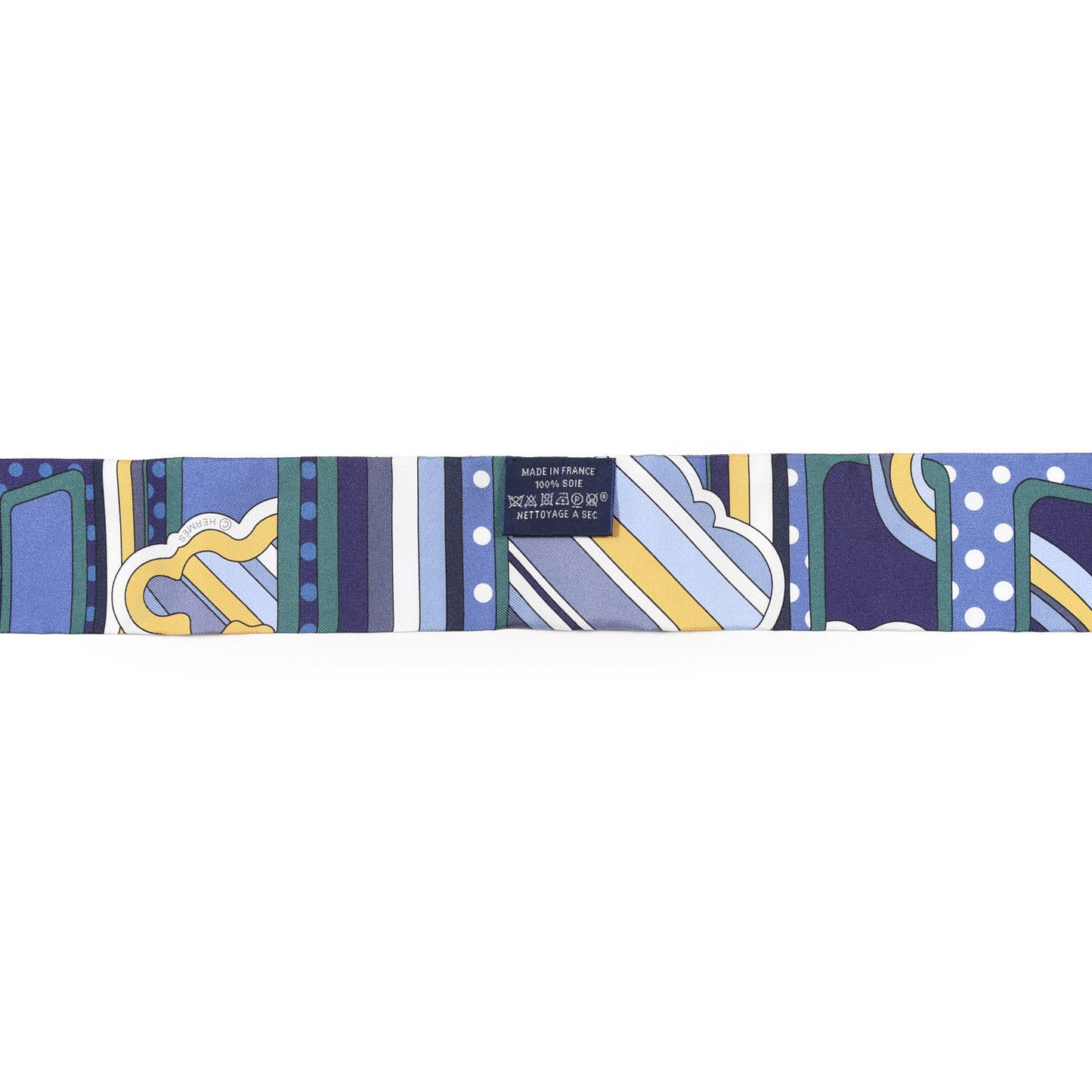Silk Faubourg Rainbow Twilly Blue Jaune Vert