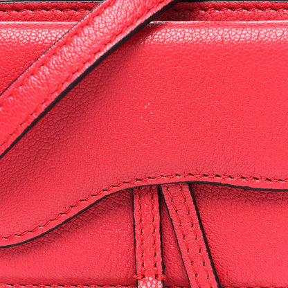 Christian Dior Goatskin Mini Saddle Shoulder Strap Pouch Red 7 of 9