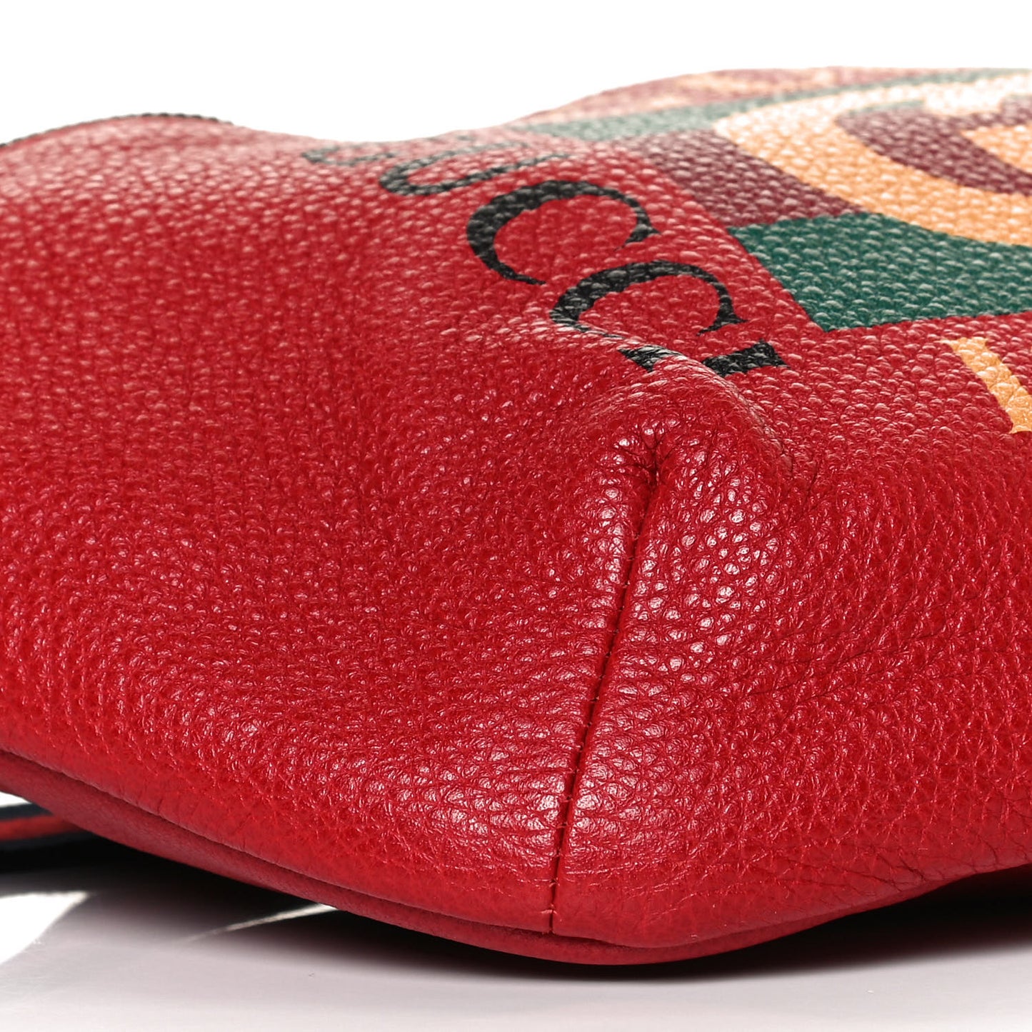 Grained Calfskin Logo Belt Bag Hibiscus Red