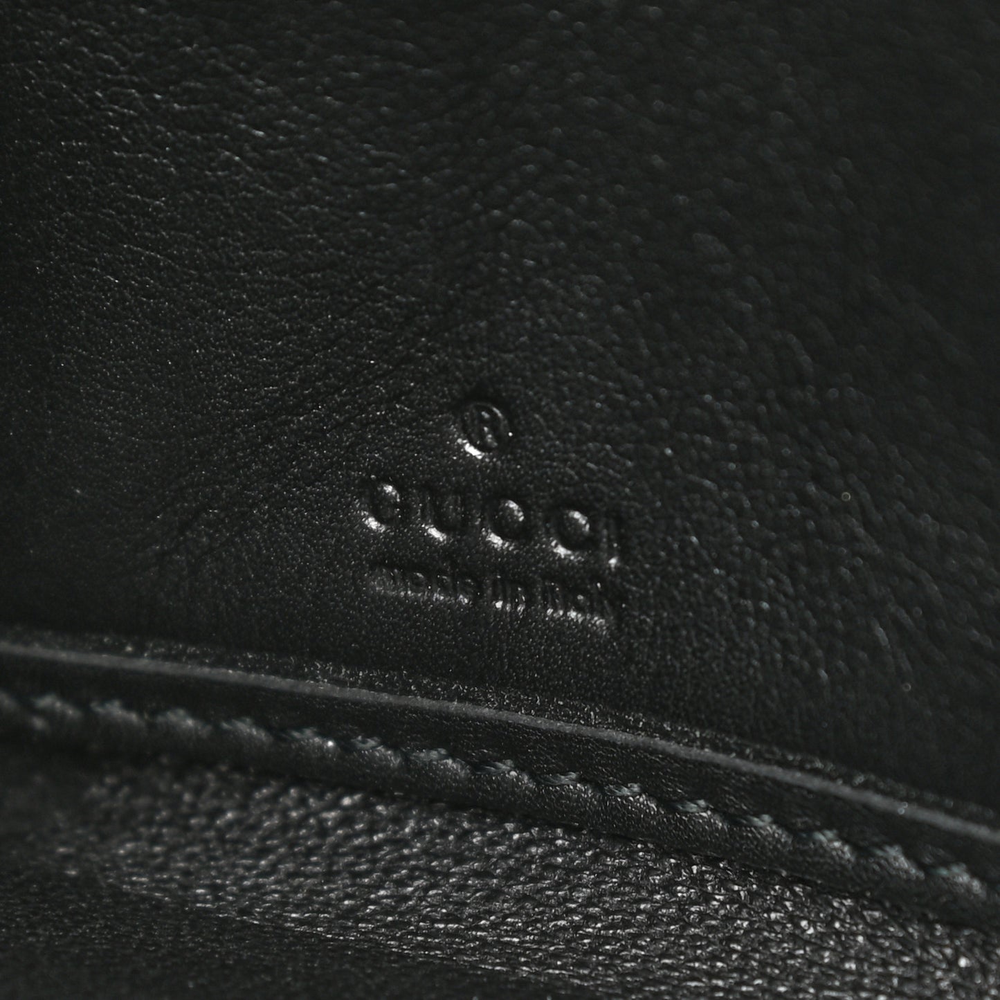 Guccissima Large Twins Zip Around Wallet Black