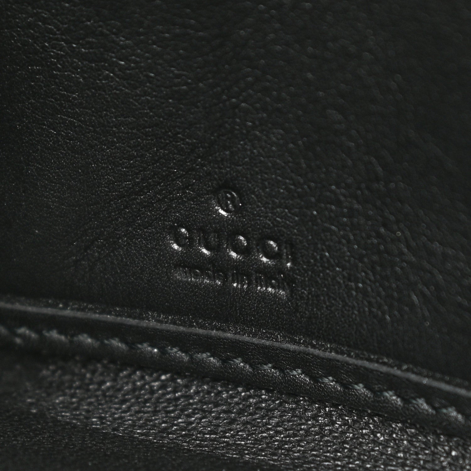 Gucci Guccissima Large Twins Zip Around Wallet Black 6 of 11