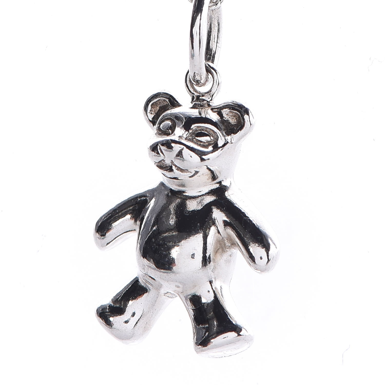 Tiffany Sterling Silver Teddy Bear Charm Pendant Necklace 6 of 6