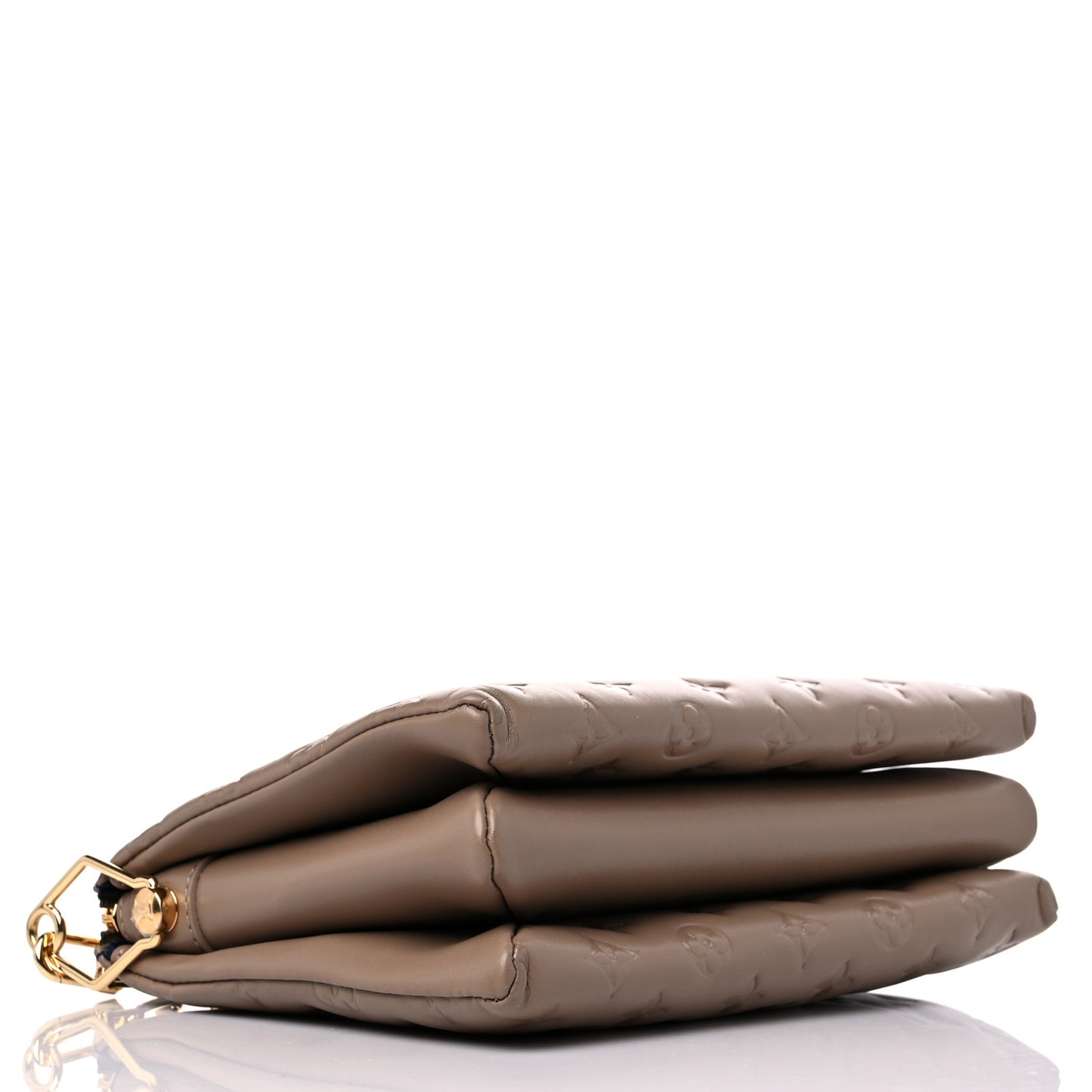 Lambskin Embossed Monogram Coussin PM Taupe