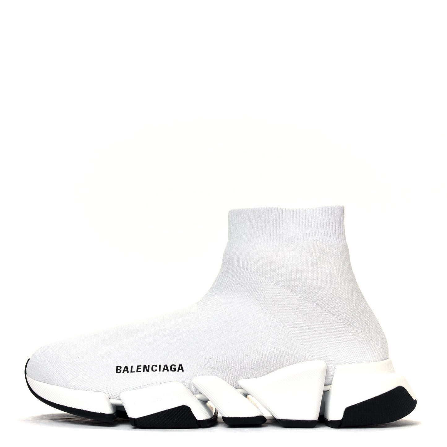 Technical 3D Recycled Knit Bi-Color Sole Womens Speed 2.0 Sneakers 41 White Black