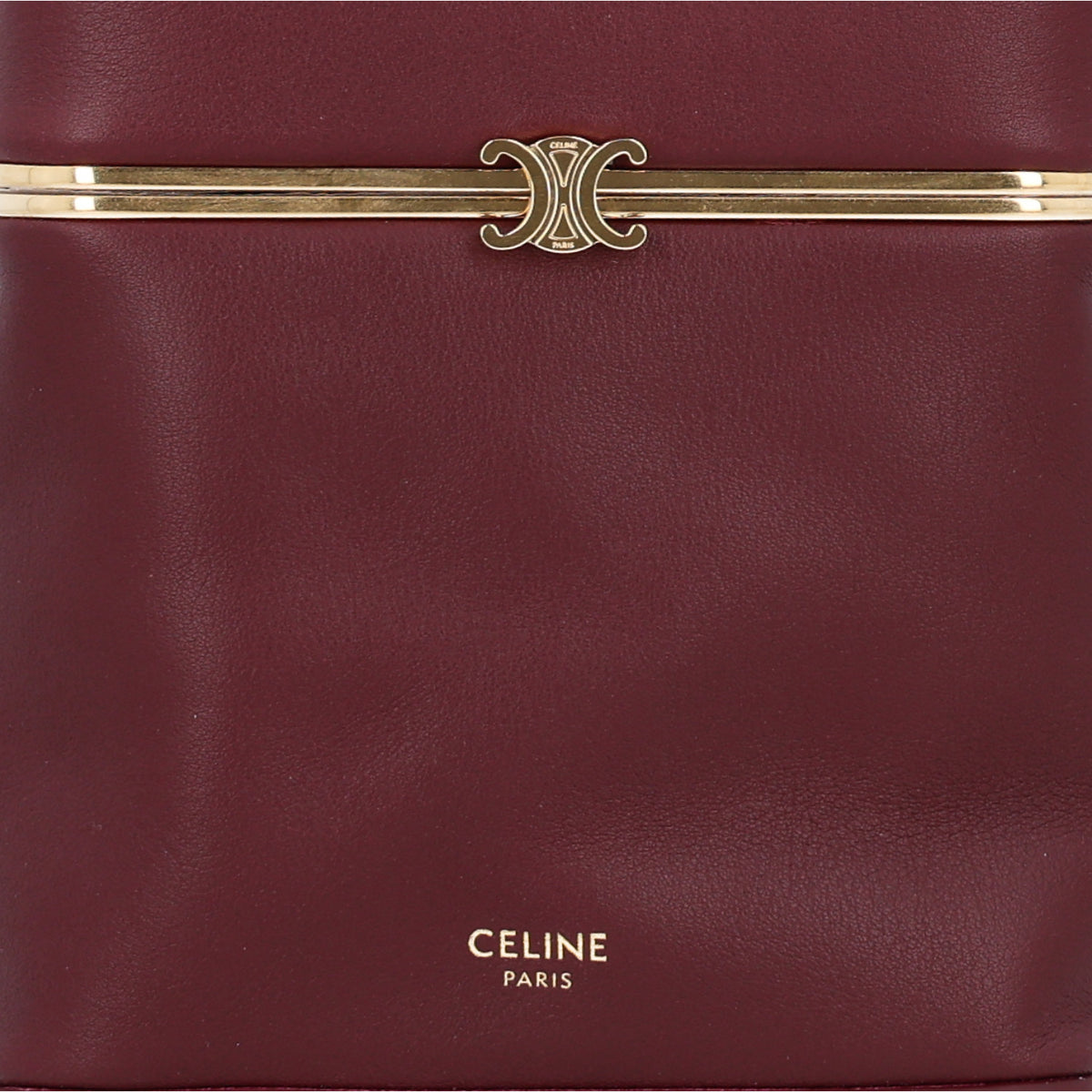 Supple Calfskin Cube Frame Bag Syrah