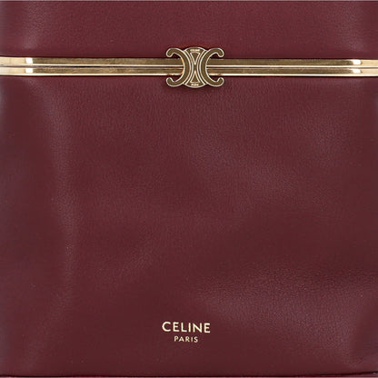 Celine Supple Calfskin Cube Frame Bag Syrah 7 of 9