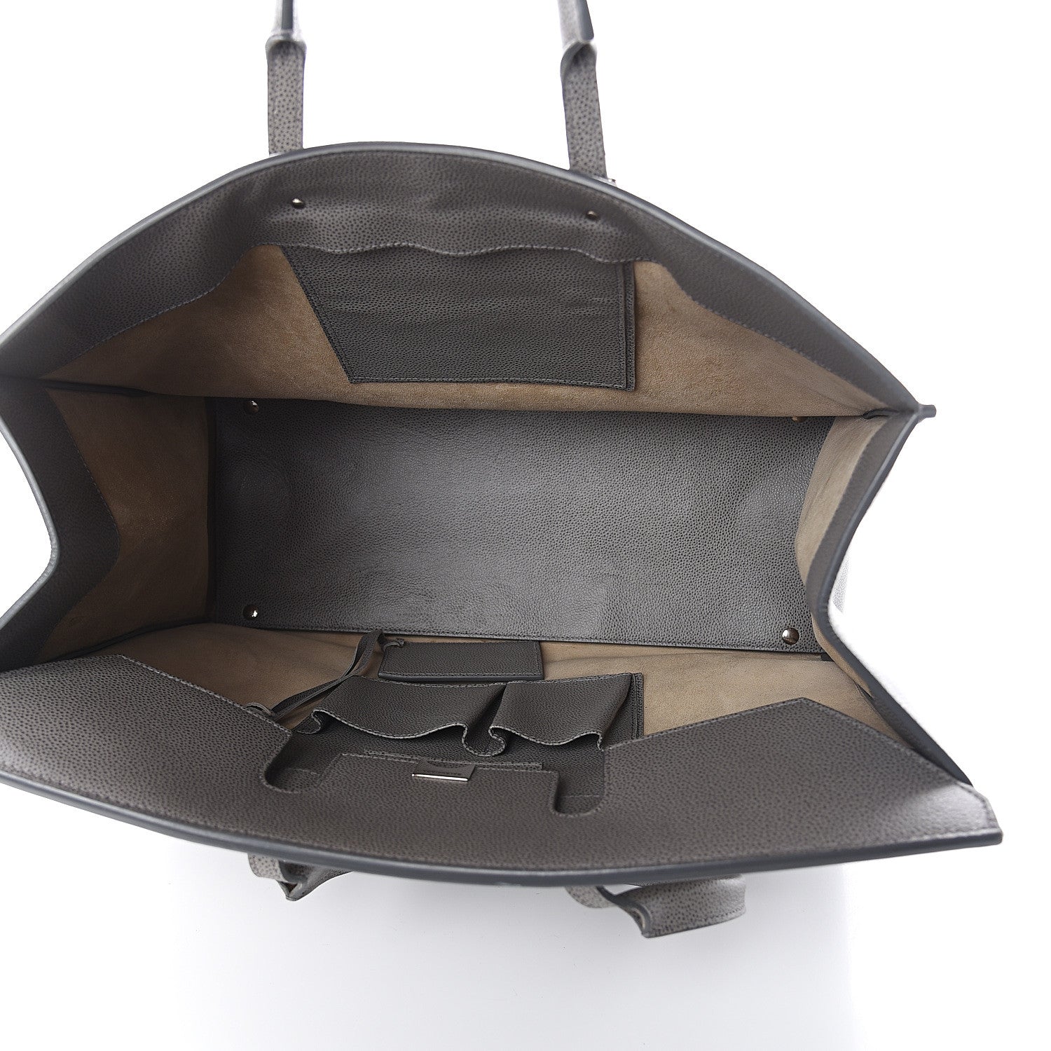 Balenciaga Grained Calfskin Papier Flap Tote Gris Pyrit 4 of 8