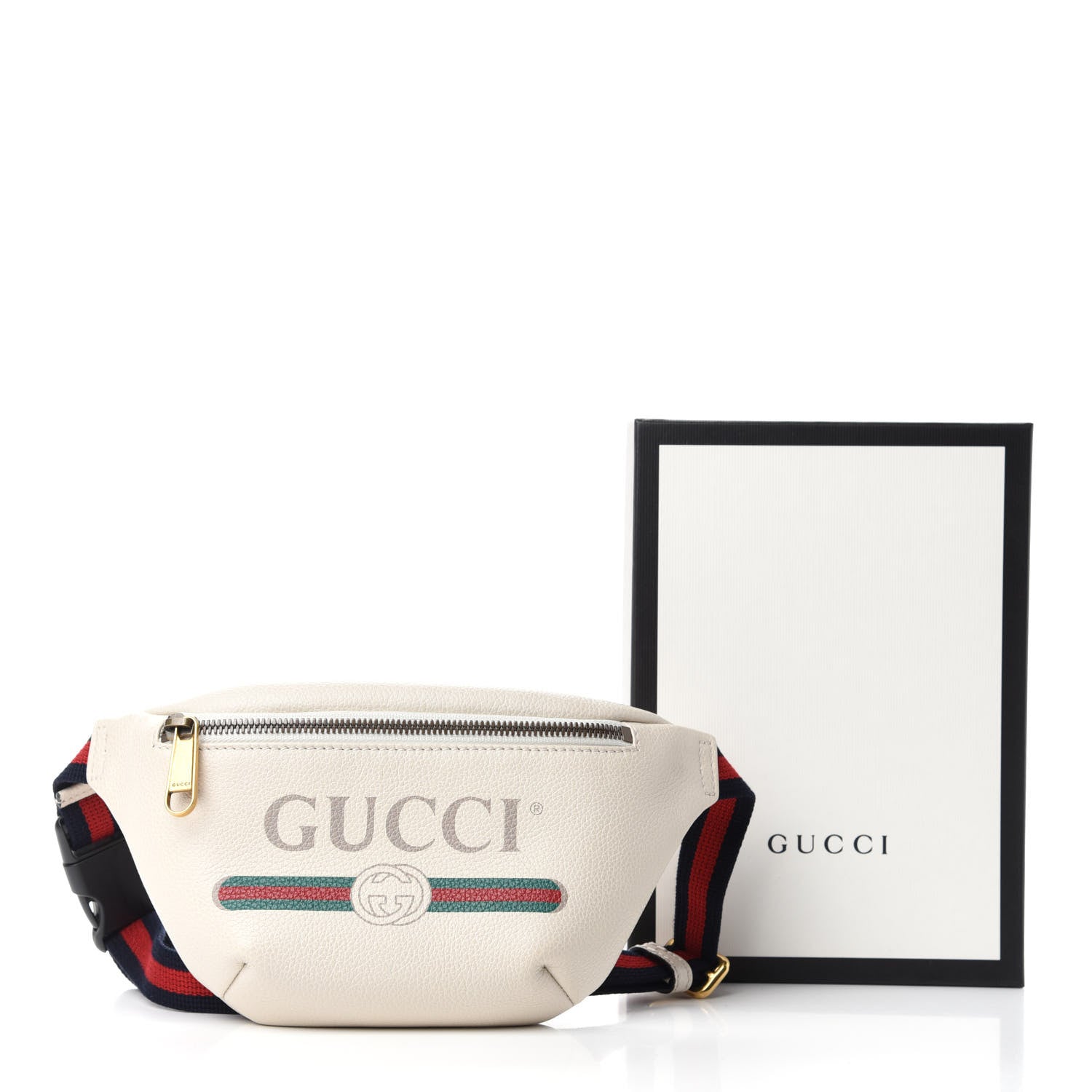 Gucci Grained Calfskin Small Logo Belt Bag White 11 of 11