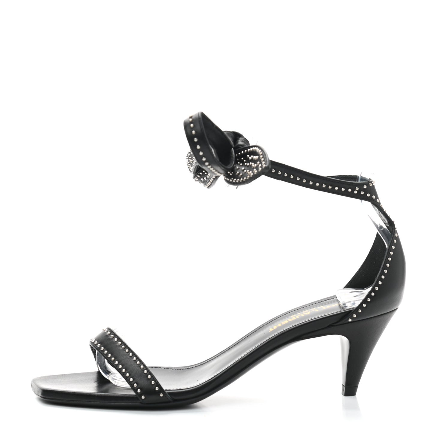 Nappa Studded Charlotte Sandals 36 Black
