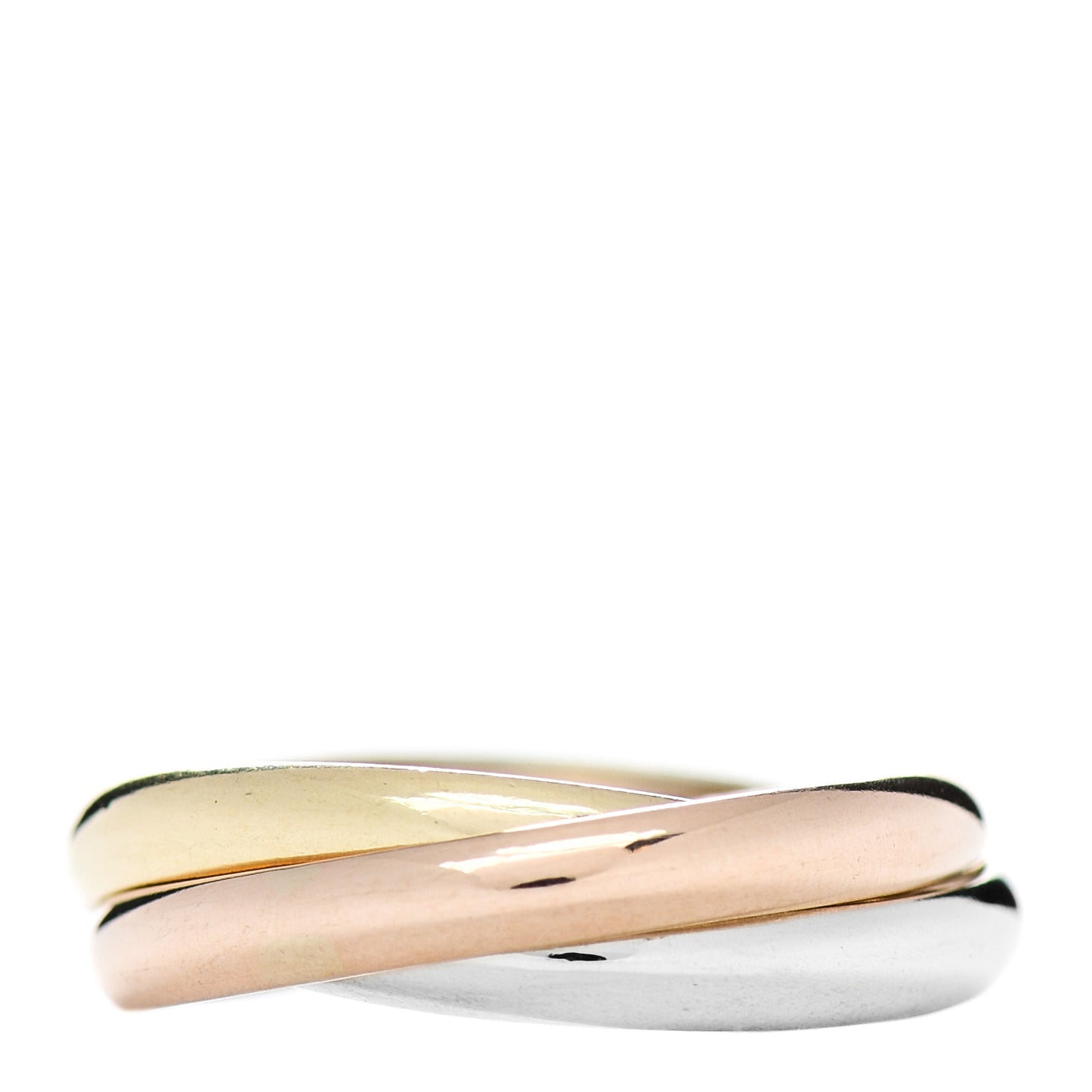 18K Pink Yellow White Gold Small Trinity Ring 51 5.75