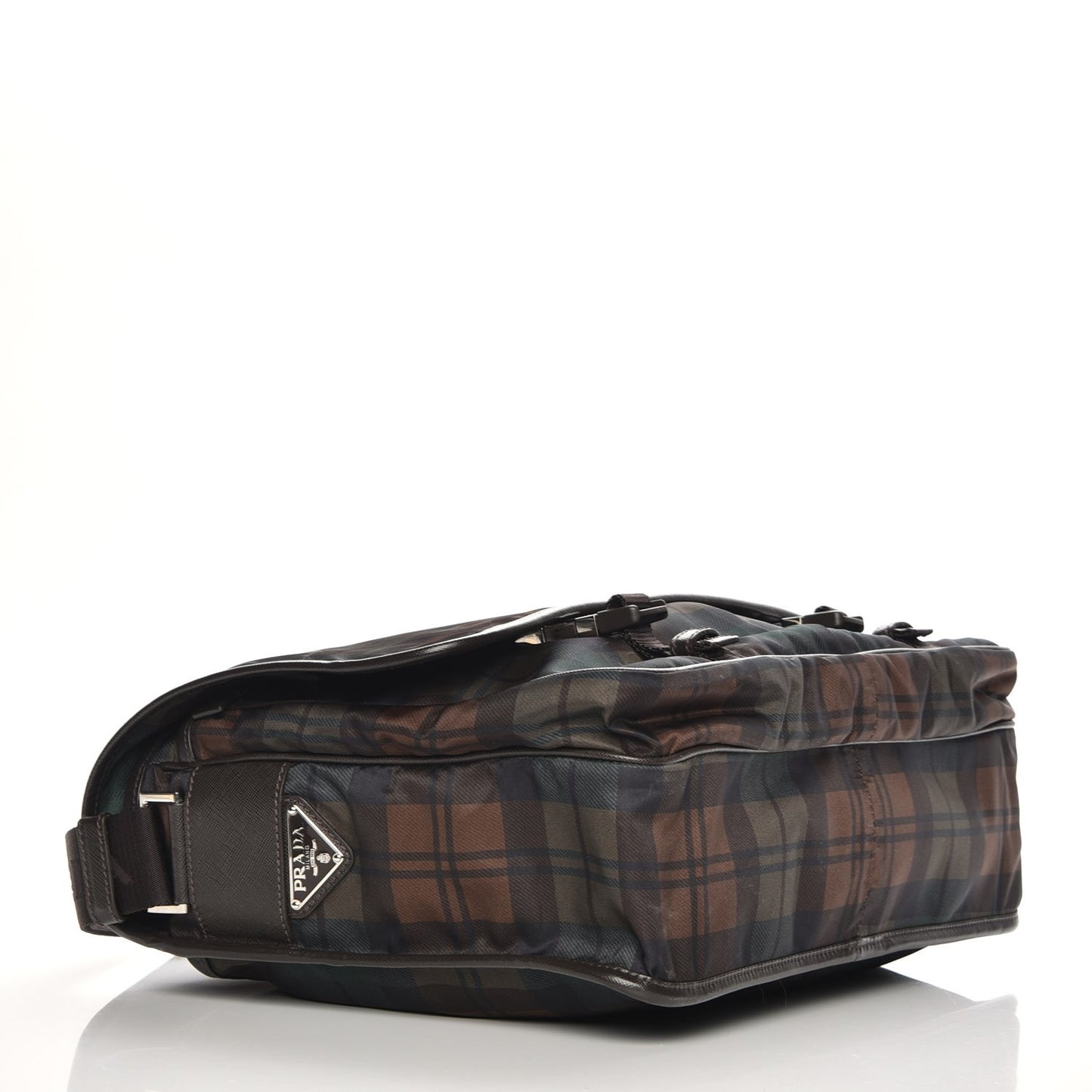 Tessuto Scozzes Saffiano Messenger Bag Brown Watch