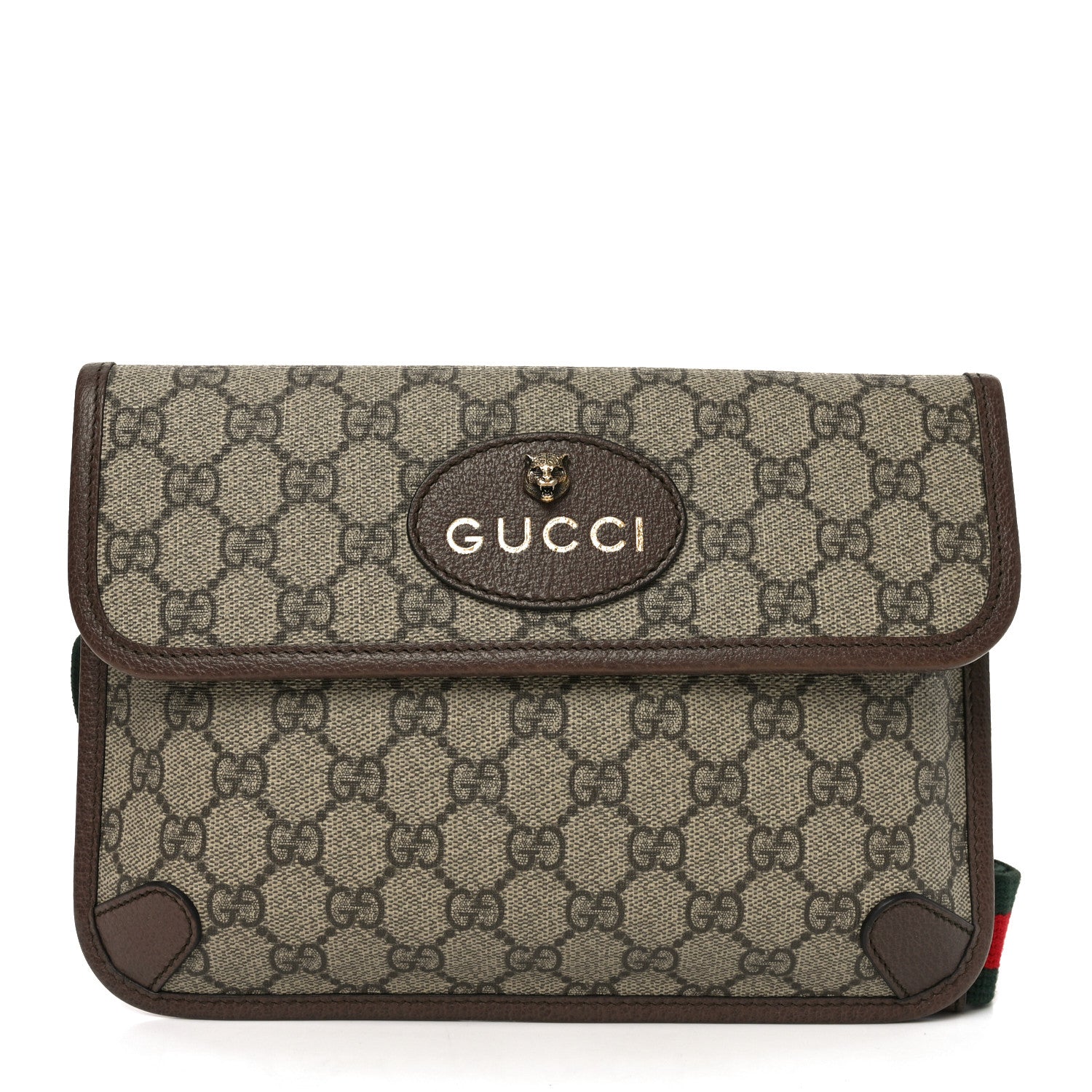 Gucci GG Supreme Monogram Neo Vintage Web Belt Bag Brown 1 of 10