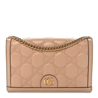 Gucci Calfskin GG Matelasse Chain Wallet Perfect Pink 1 of 9