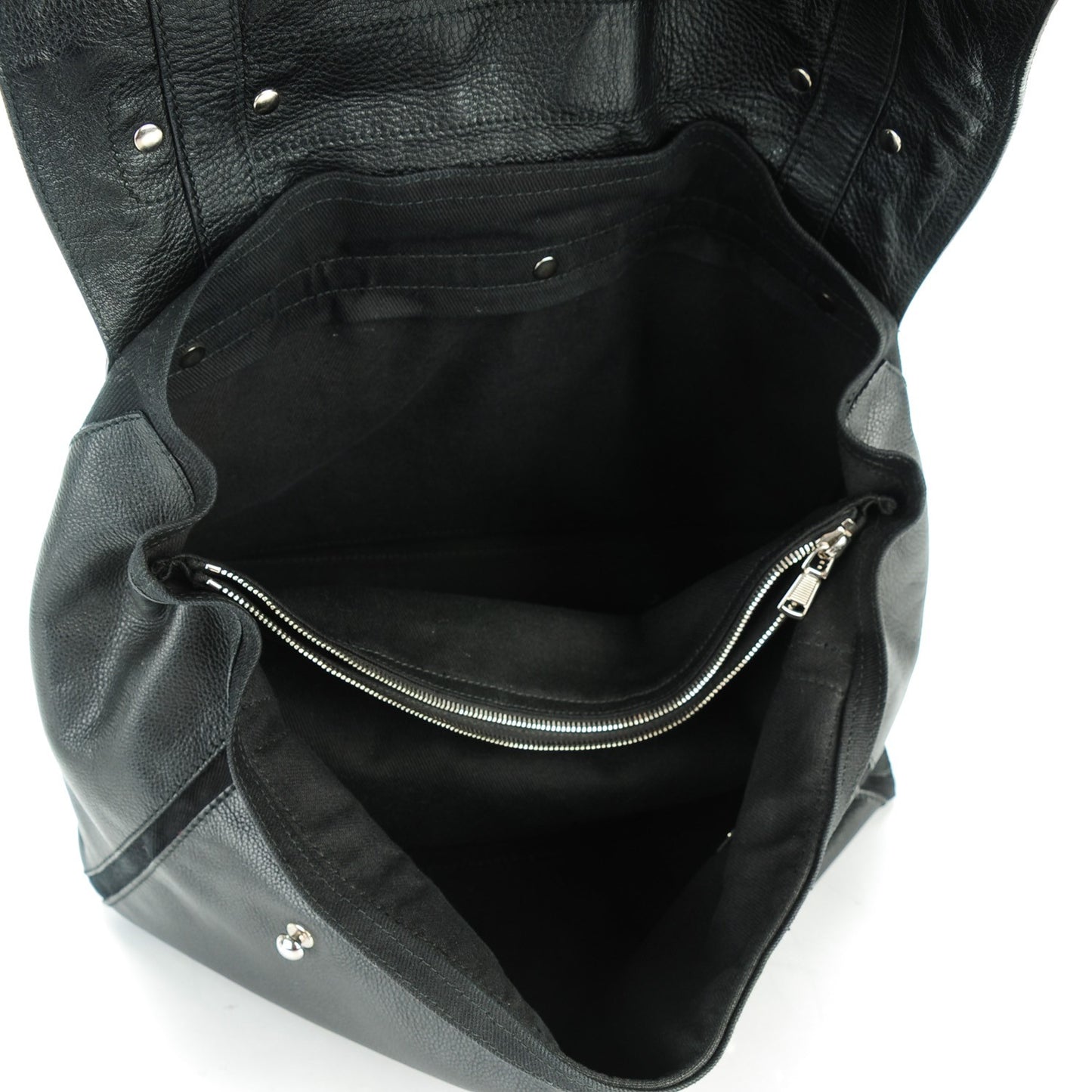 Calfskin Canvas Large Muse Two Black
