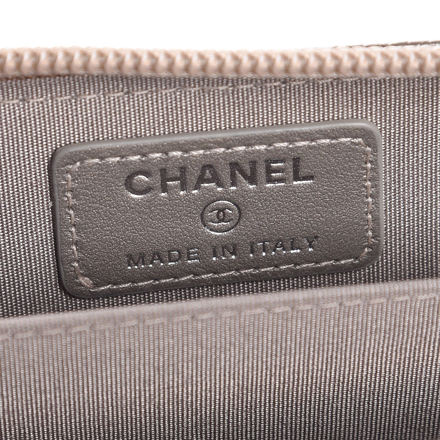 Chanel Metallic Caviar Quilted Boy Zip Around Coin Purse Wallet Copper 6 of 8