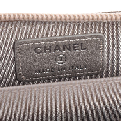 Chanel Metallic Caviar Quilted Boy Zip Around Coin Purse Wallet Copper 6 of 8