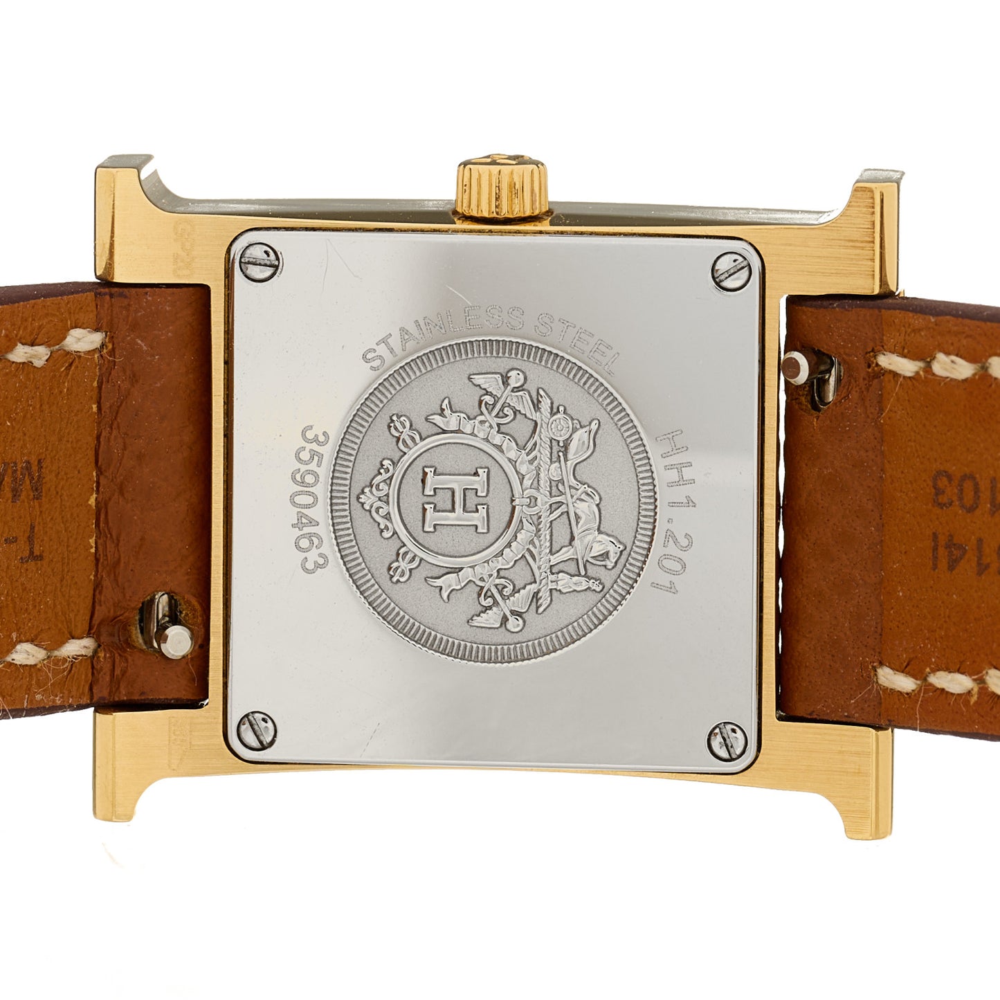 Stainless Steel Epsom 21mm Heure H Hour Quartz Watch Gold
